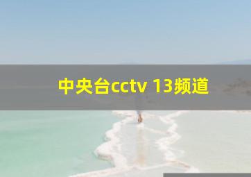 中央台cctv 13频道